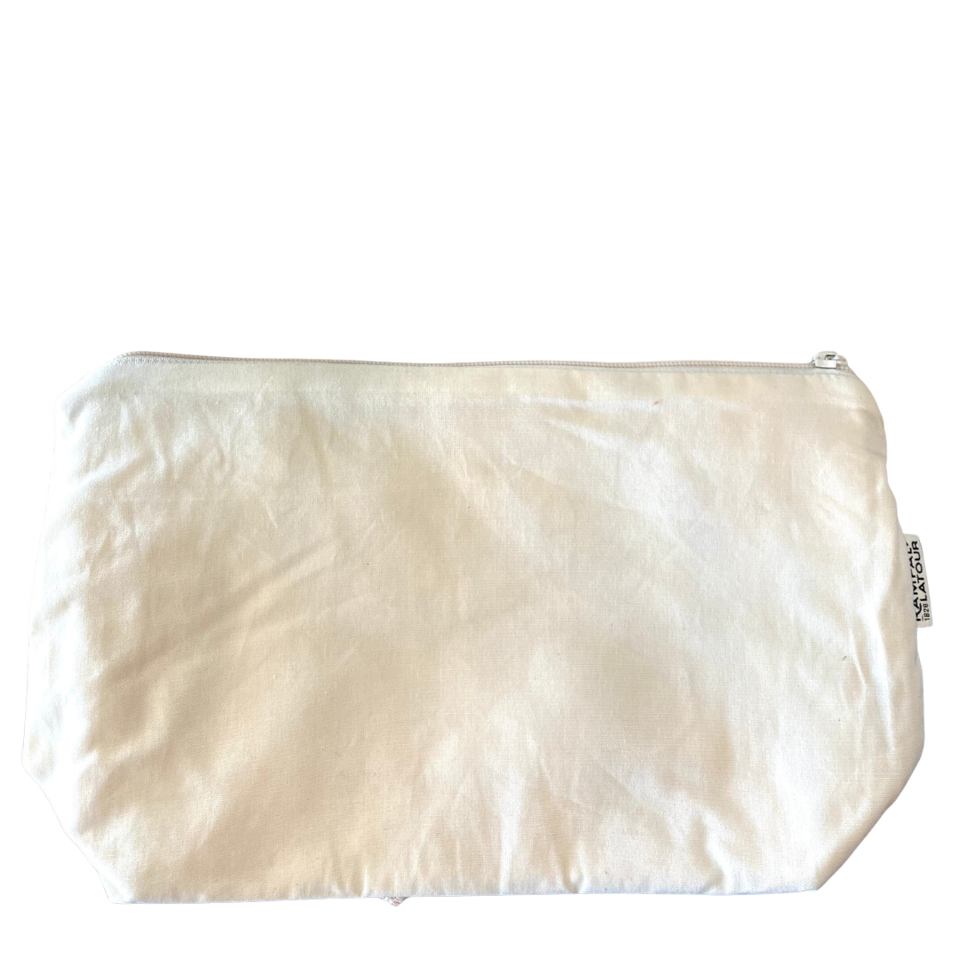 Natural color toiletry bag made of organic cotton