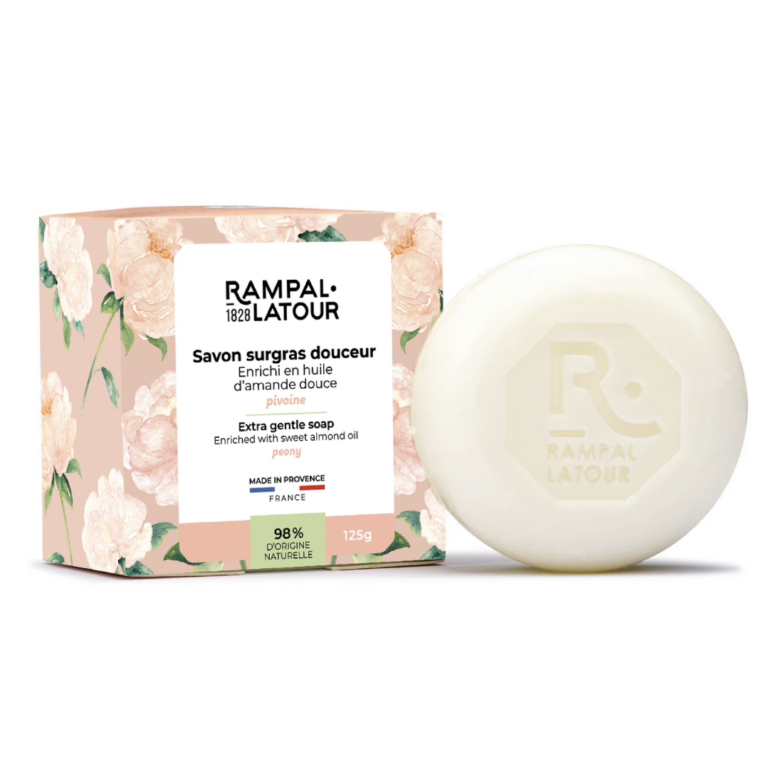 Savon surgras en coffret pivoine 125g