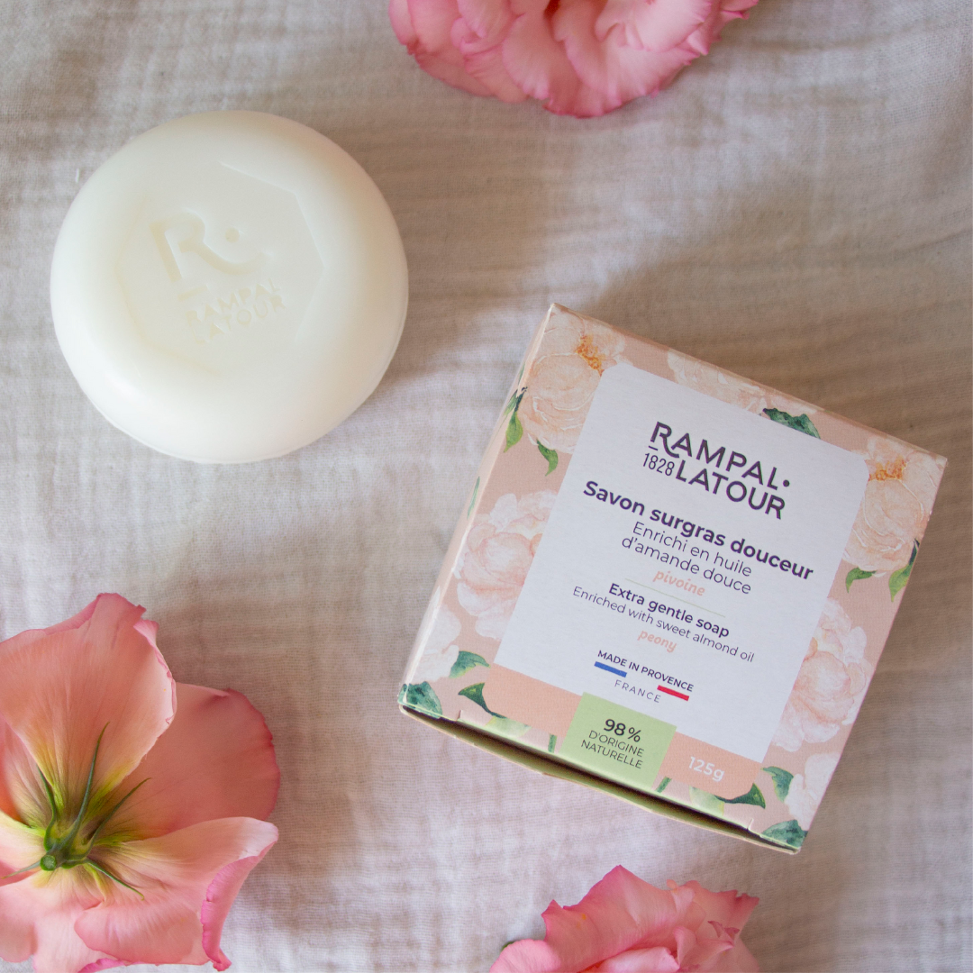 Savon surgras en coffret pivoine 125g