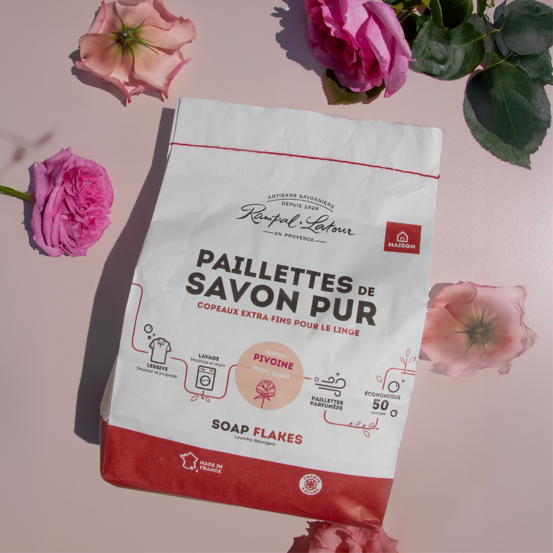 Paillettes de savon pur pour le linge Pivoine 750g