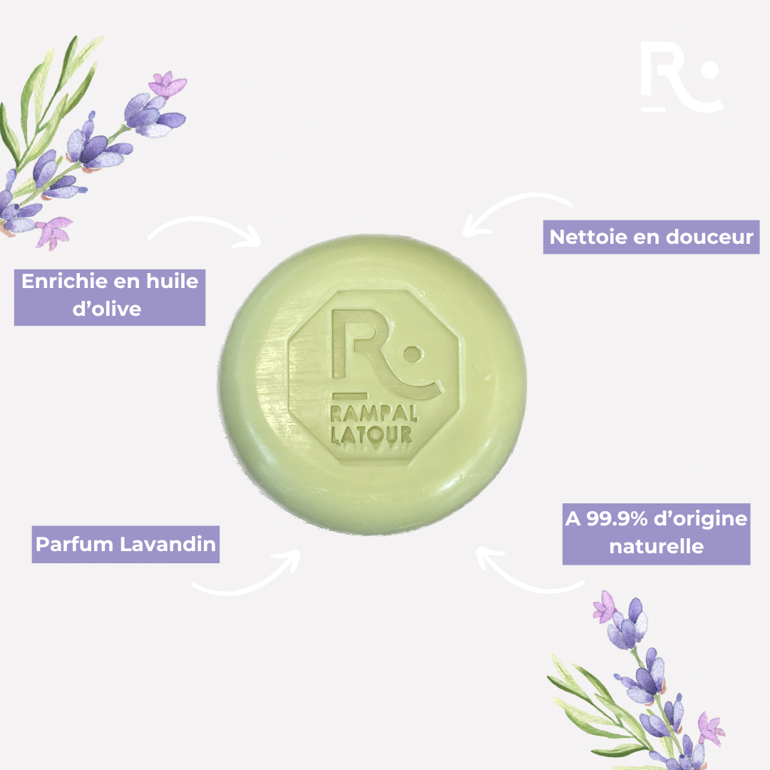 Lavender-scented superfatted soap in a gift box, 125g