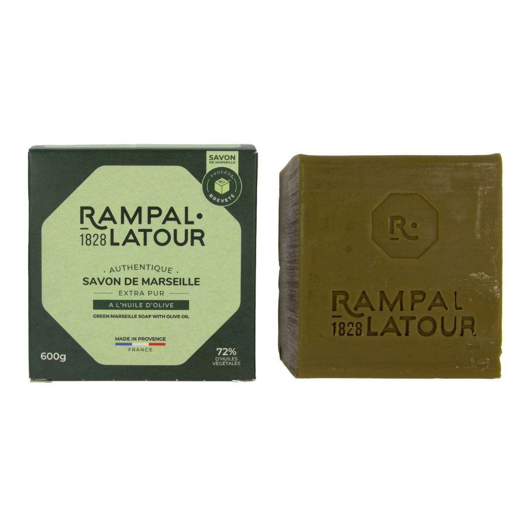 Savon de Marseille cube 600g, vert en étui