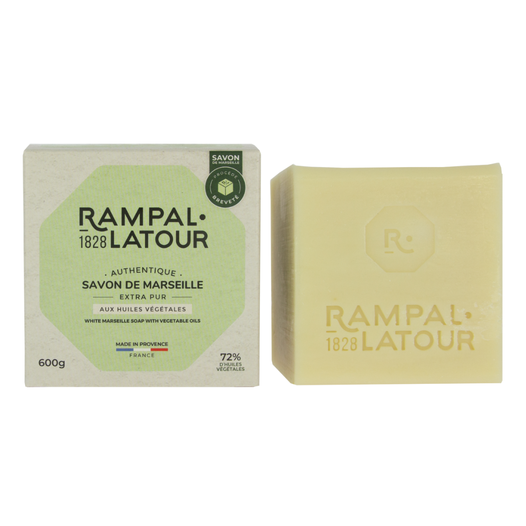 Savon de Marseille cube 600g, blanc en étui