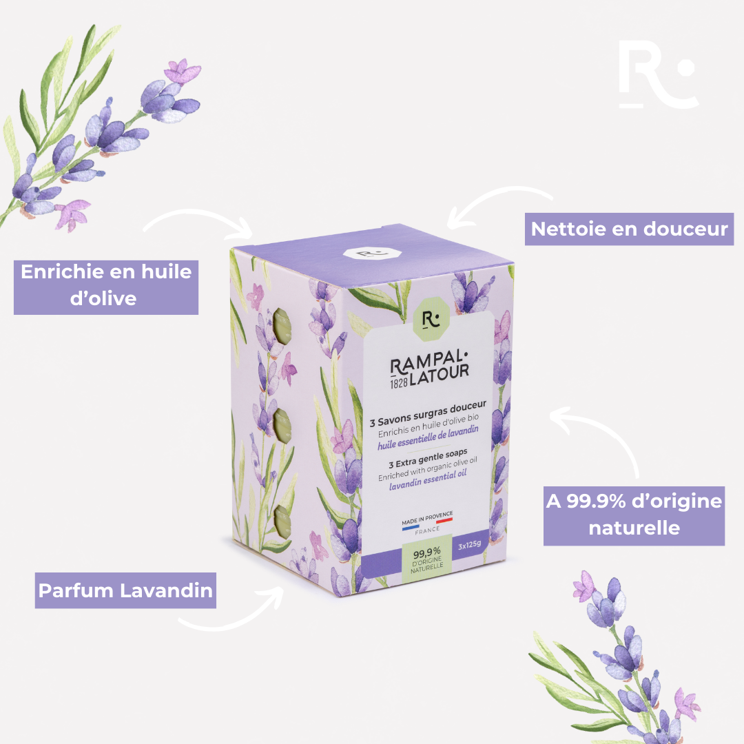 Lavender superfatted soap 3x125g