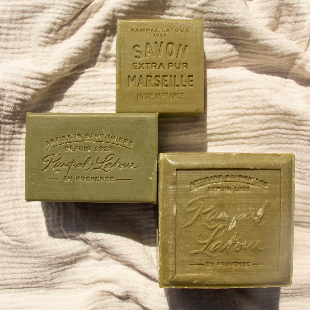 Lot of 3 Marseille soaps with olive oil
