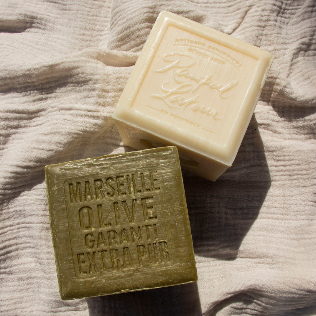 Set of Marseille soaps, Green and White, 600g