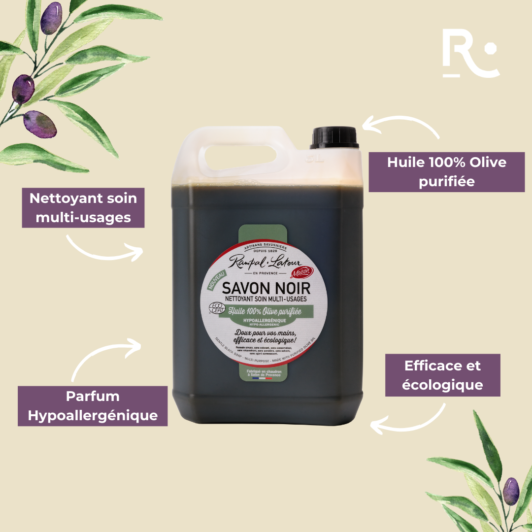 Savon noir à l'huile d'olive 5L - Ecodétergent
