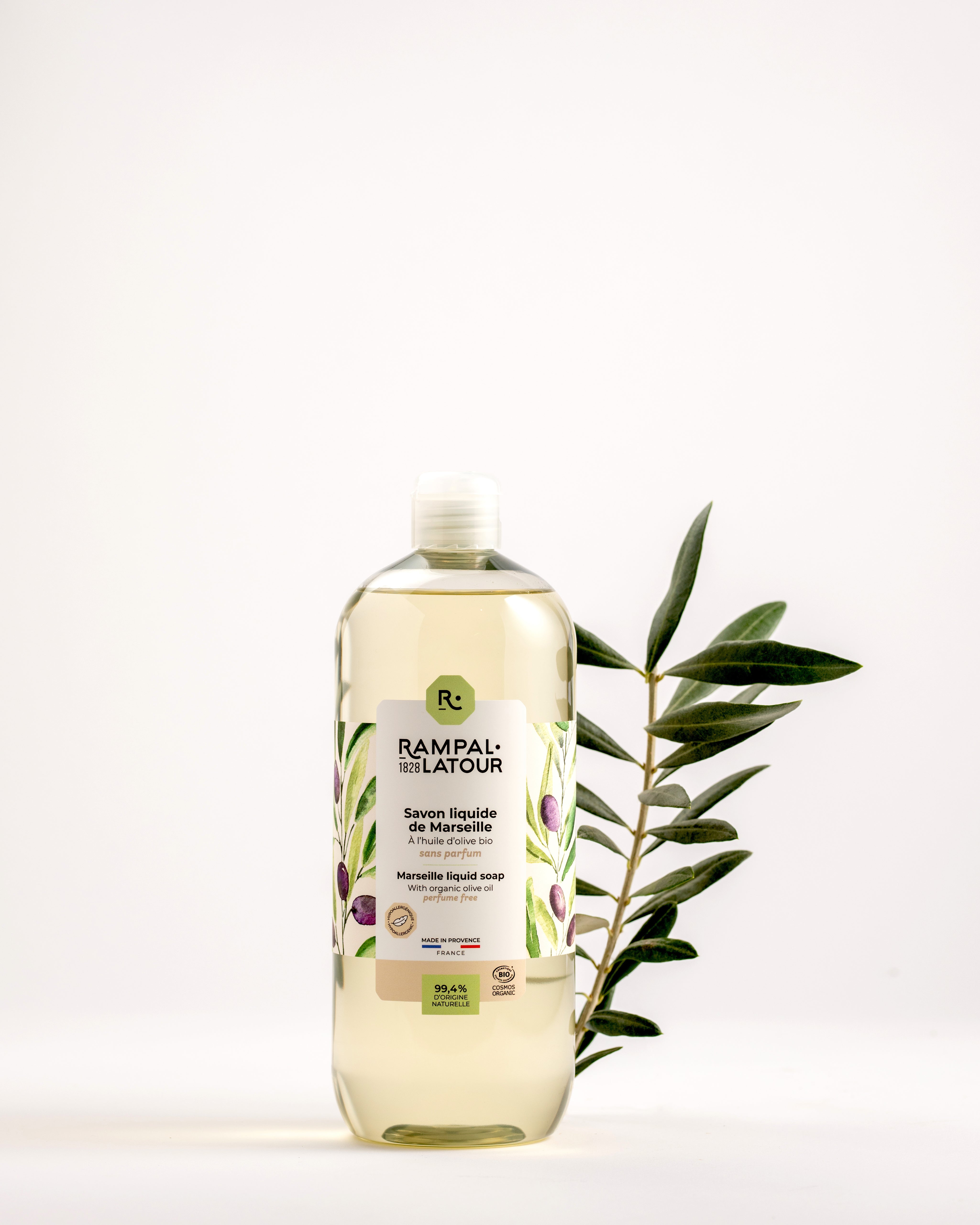 Savon liquide de Marseille certifié bio Hypoallergénique 1L - Cosmos Organic