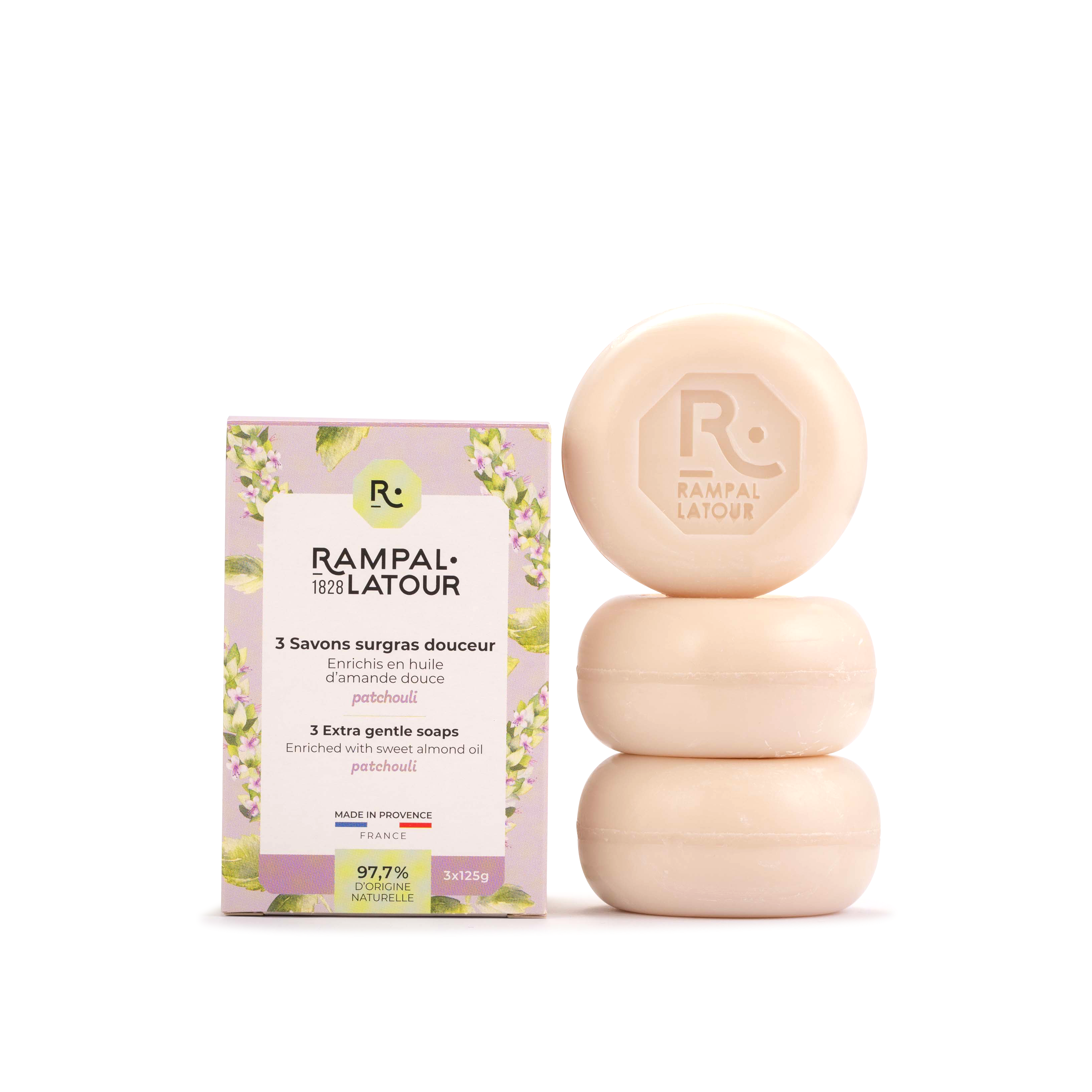 Patchouli Superfat Soap 3x125g