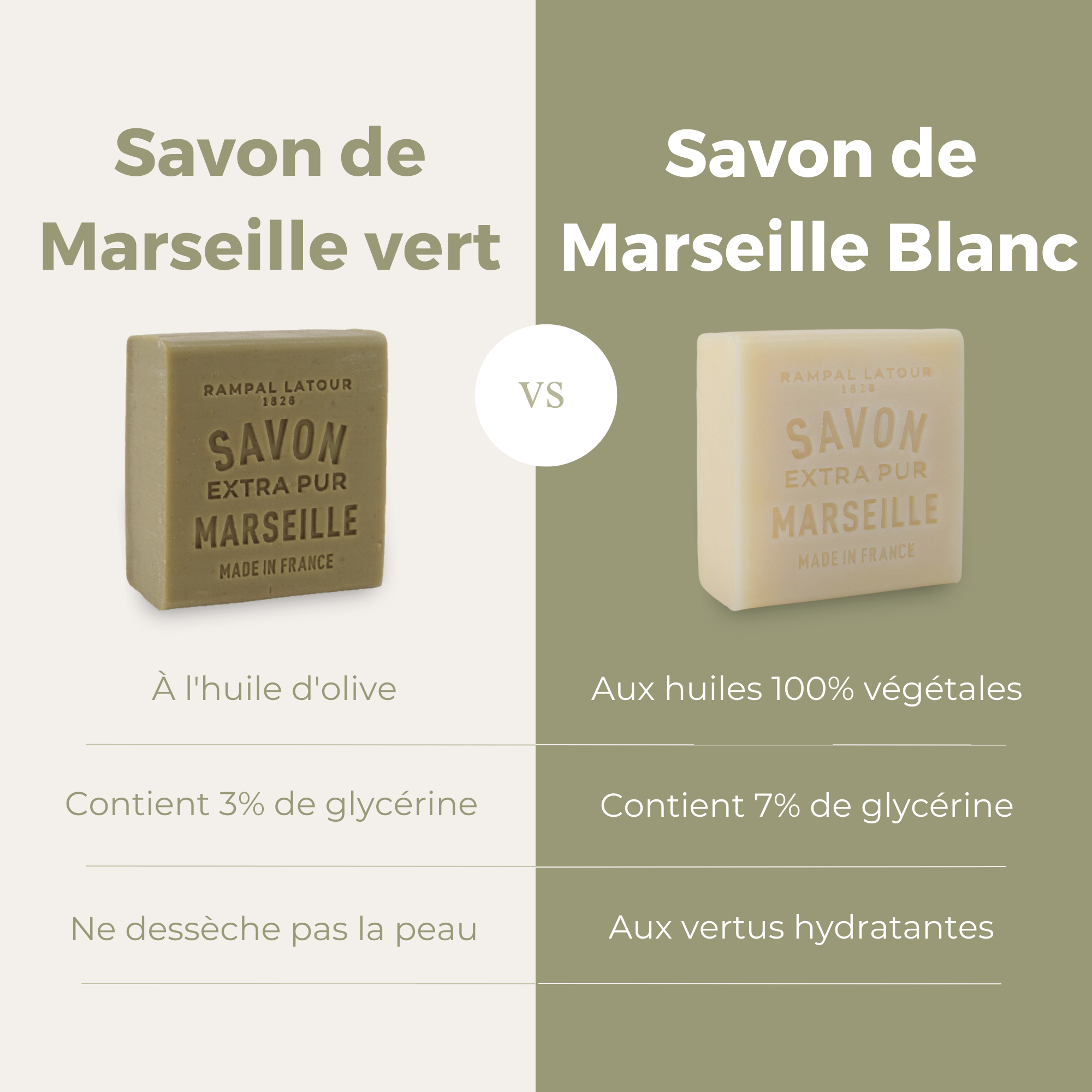 Savon de Marseille à l'huile d'olive 150g - Cosmos Natural