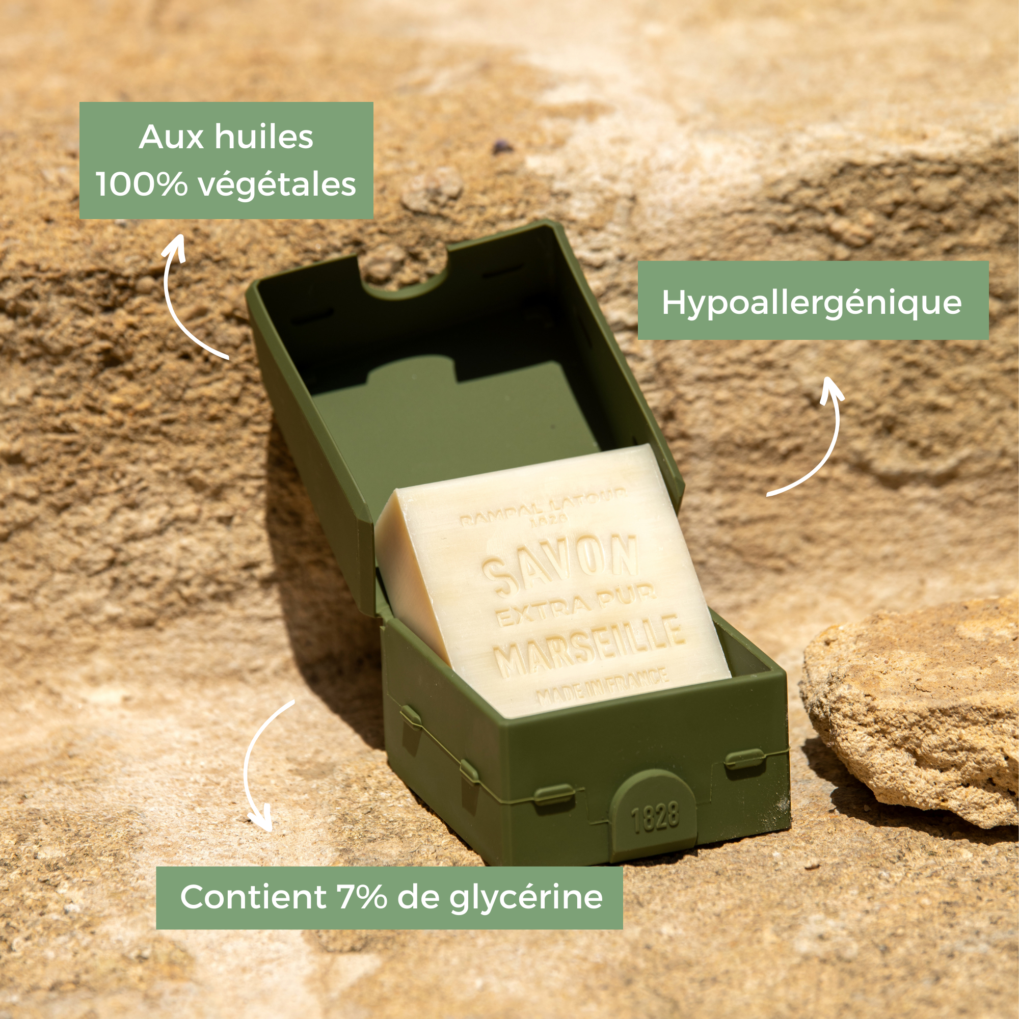 Savon de Marseille aux huiles végétales 150g - Cosmos Natural