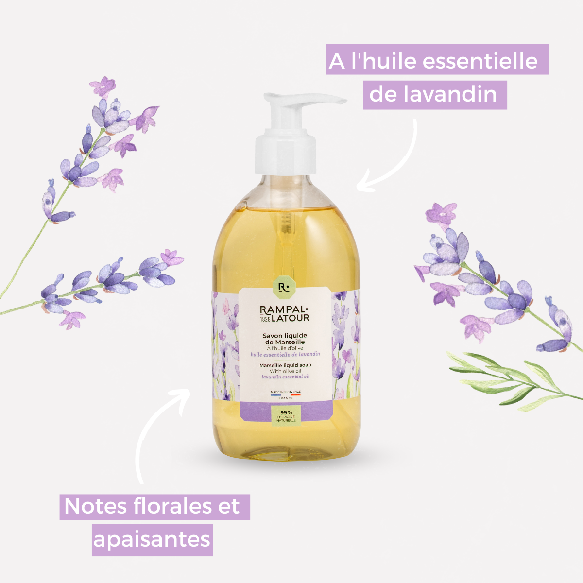 Marseille liquid soap Provençal lavender 500ml