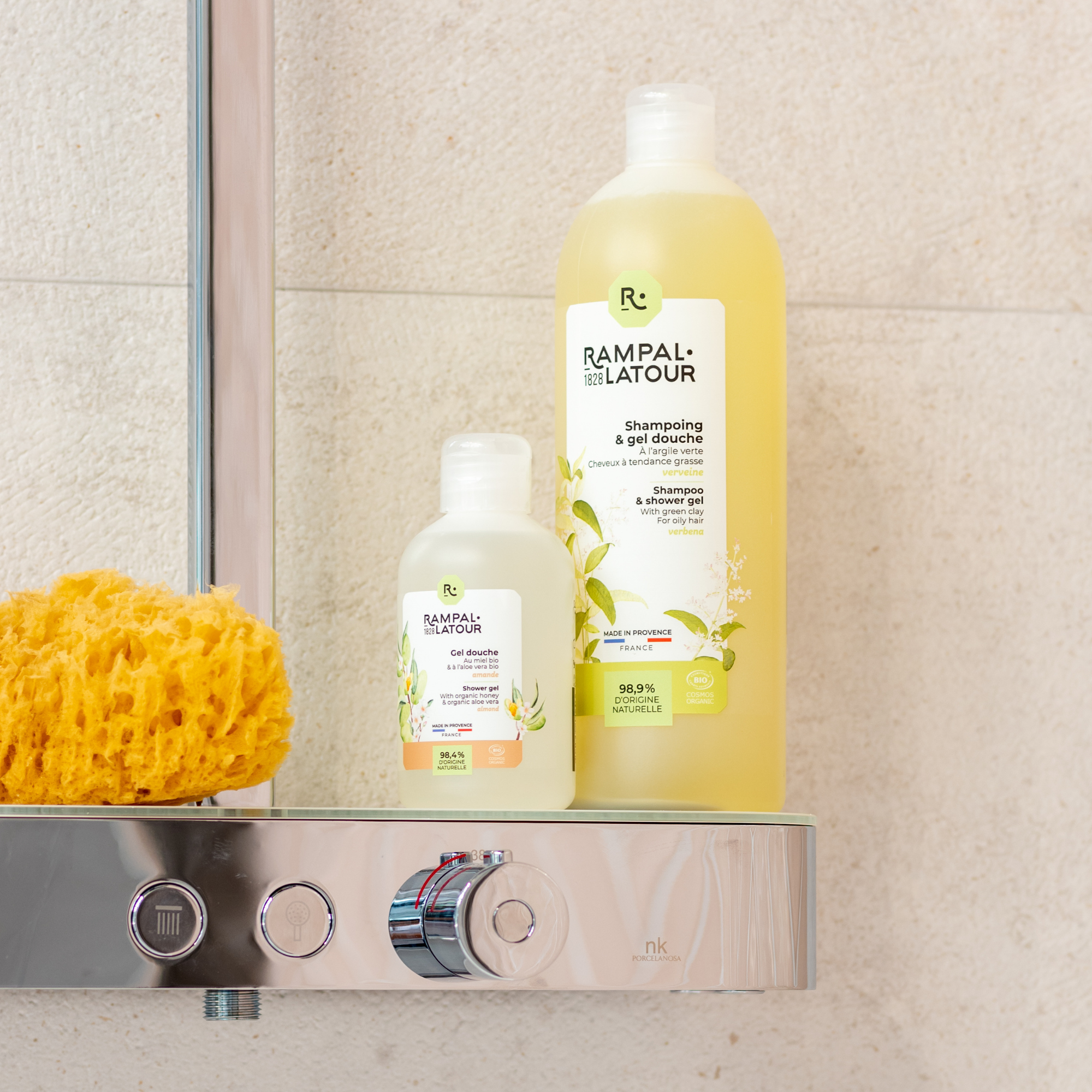 Shower shampoo certified organic Clay-Verbena 1L - Cosmos Organic