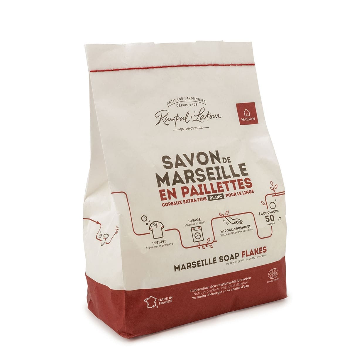 Copeaux de savon de Marseille aux huiles végétales pour le linge 750g - Ecodétergent