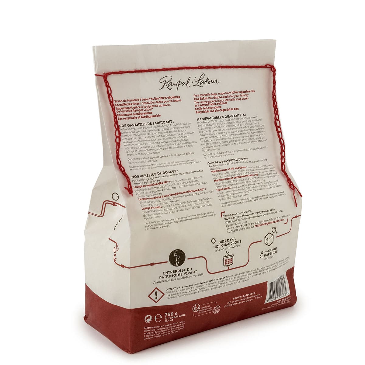 Copeaux de savon de Marseille à l'huile d'olive pour le linge 750g - Ecodétergent