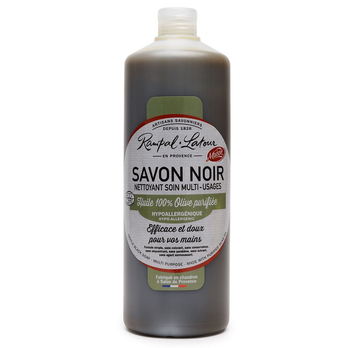 Savon noir l'huile d'olive 1L - Ecodtergent - Rampal Latour Savon noir l'huile d'olive 1L - Ecodtergent - Rampal Latour