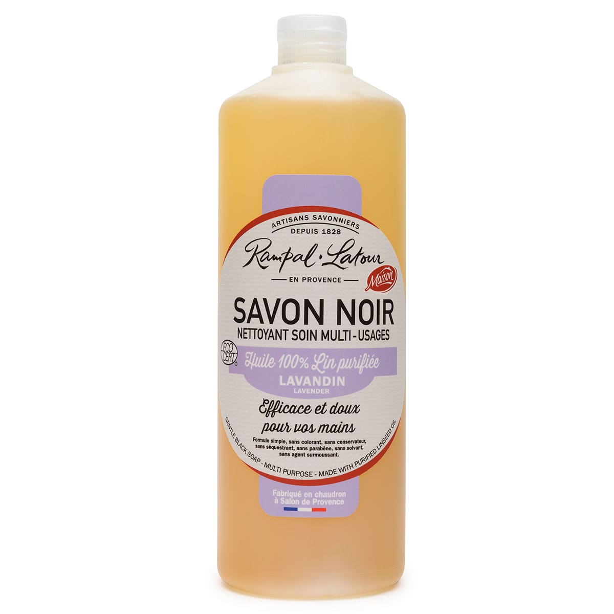 Savon noir à l'huile de lin Lavandin 1L - Ecodétergent