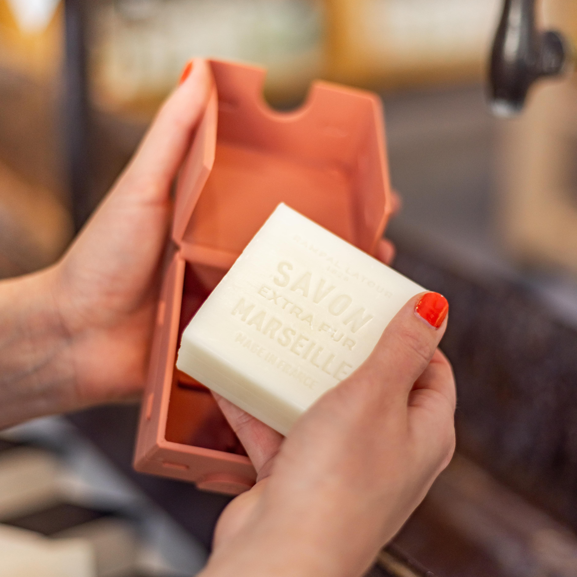 Soap dish for Marseille soap 150g Terracotta