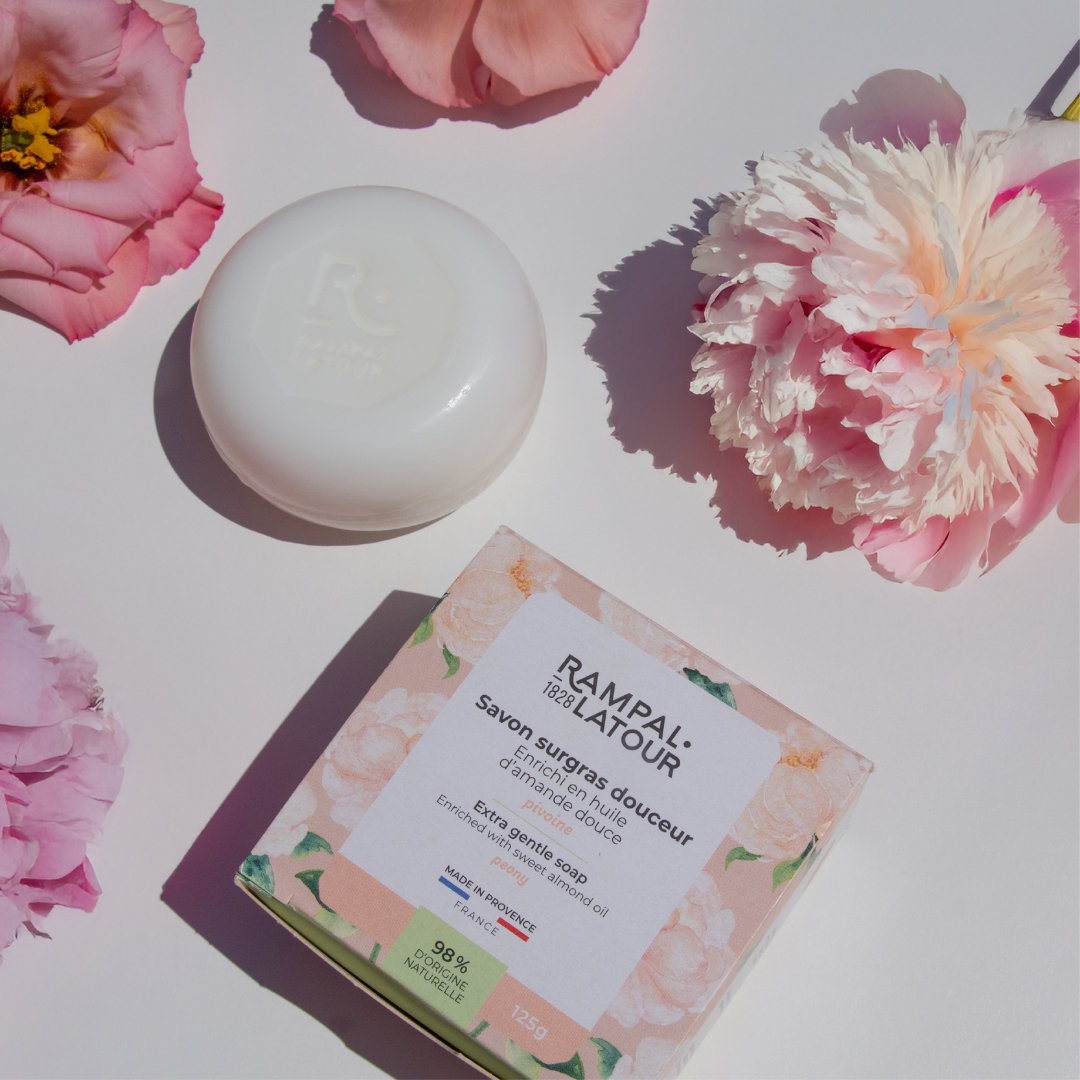 Savon surgras en coffret pivoine 125g
