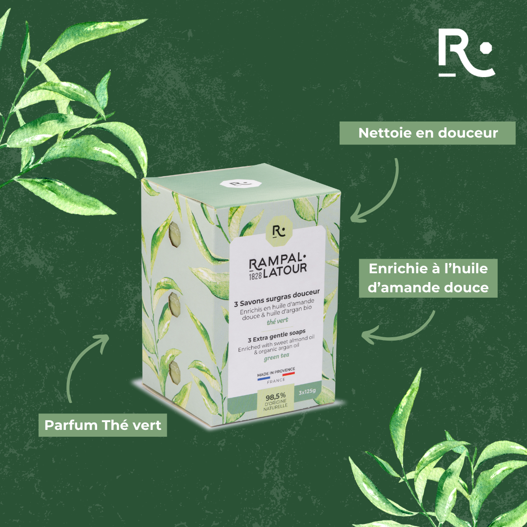 Superfatted soap Green Tea 3x125g