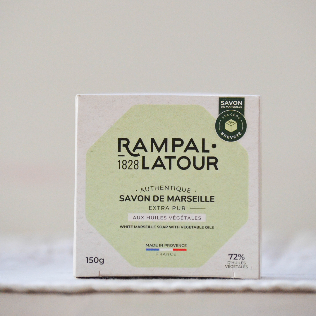 Savon de Marseille carré 150g, blanc en étui