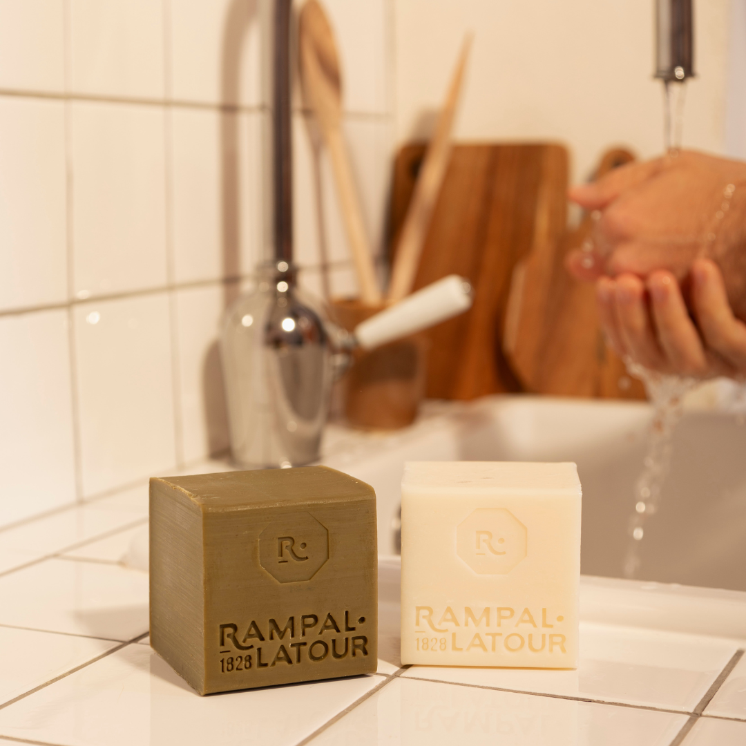 Savon de Marseille cube 300g, vert en étui