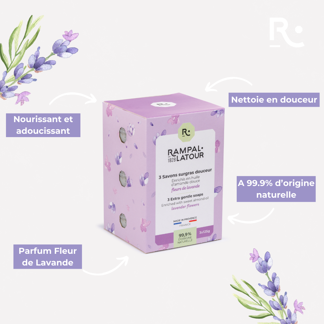 Lavender Flower Superfat Soap 3x125g