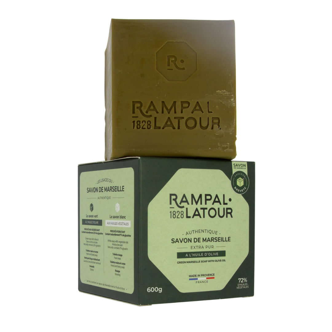 Savon de Marseille cube 600g, vert en étui