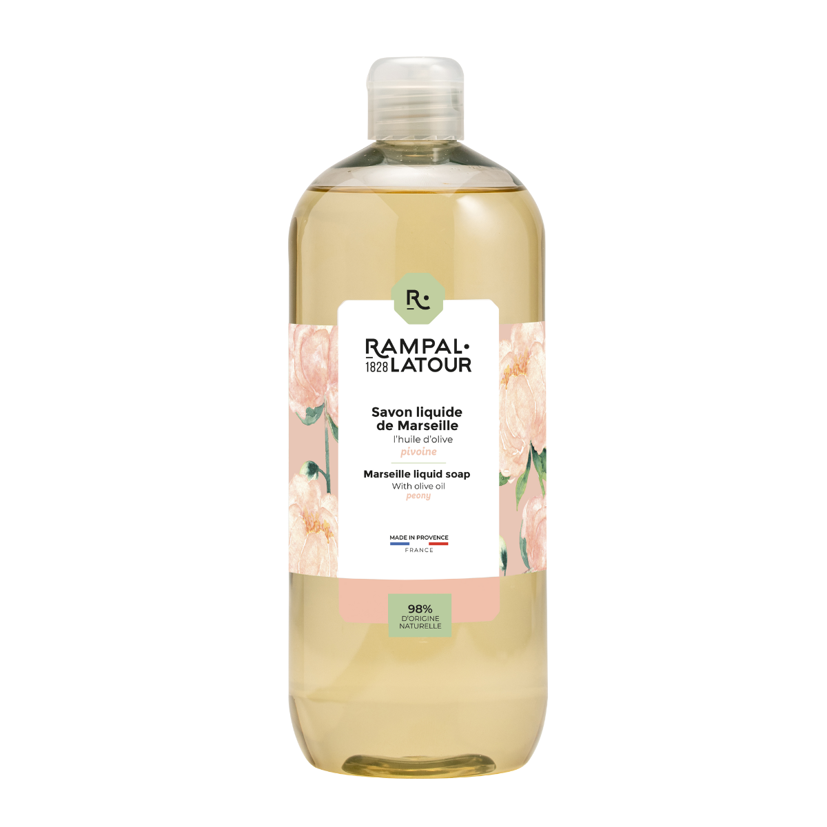 Savon liquide de Marseille Pivoine 1L
