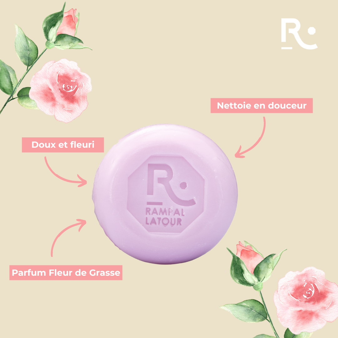 Superfatted soap in a gift box, Rose de Grasse scent, 125g