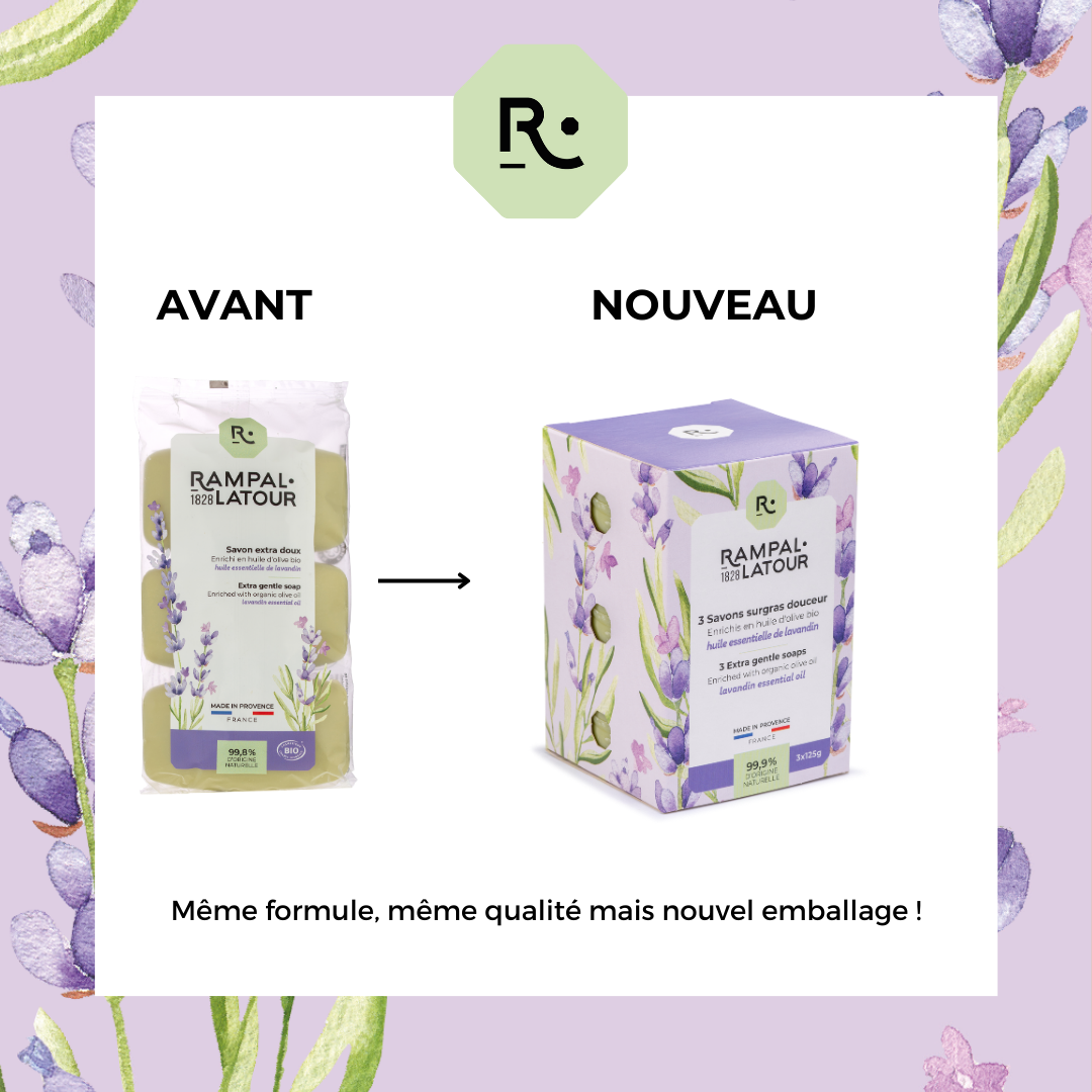 Lavender superfatted soap 3x125g