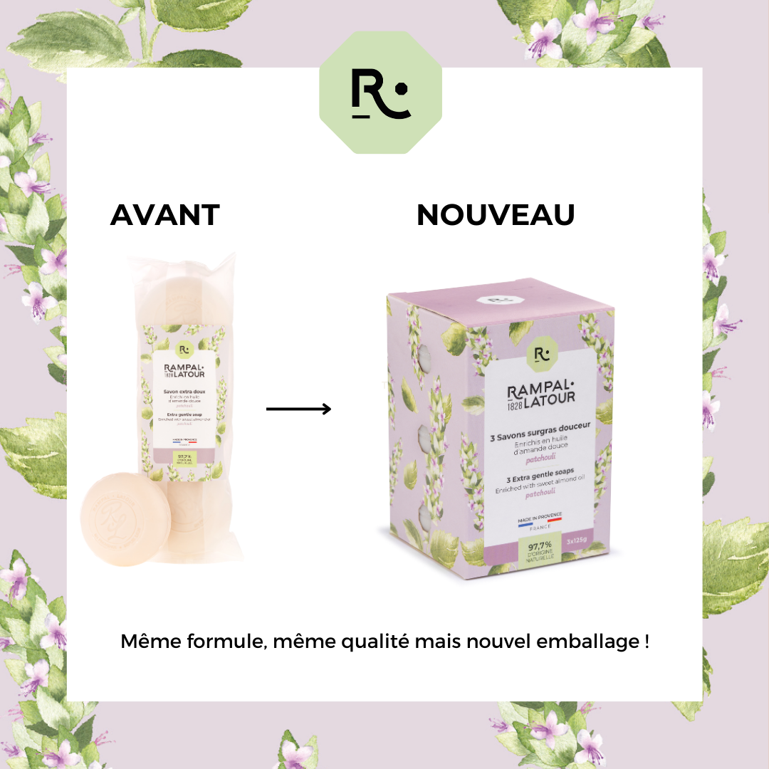 Patchouli Superfat Soap 3x125g