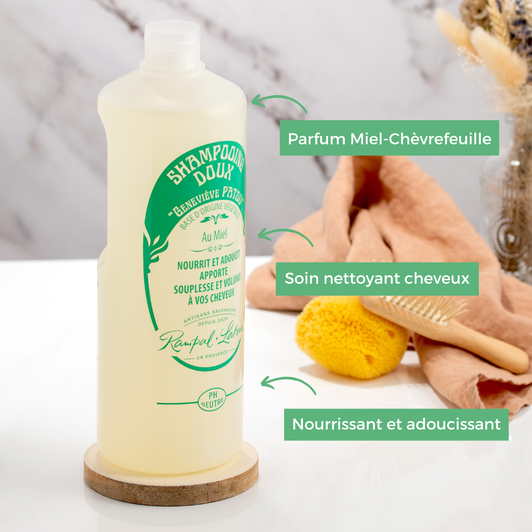 Shampoing historique Miel-Chèvrefeuille 1L