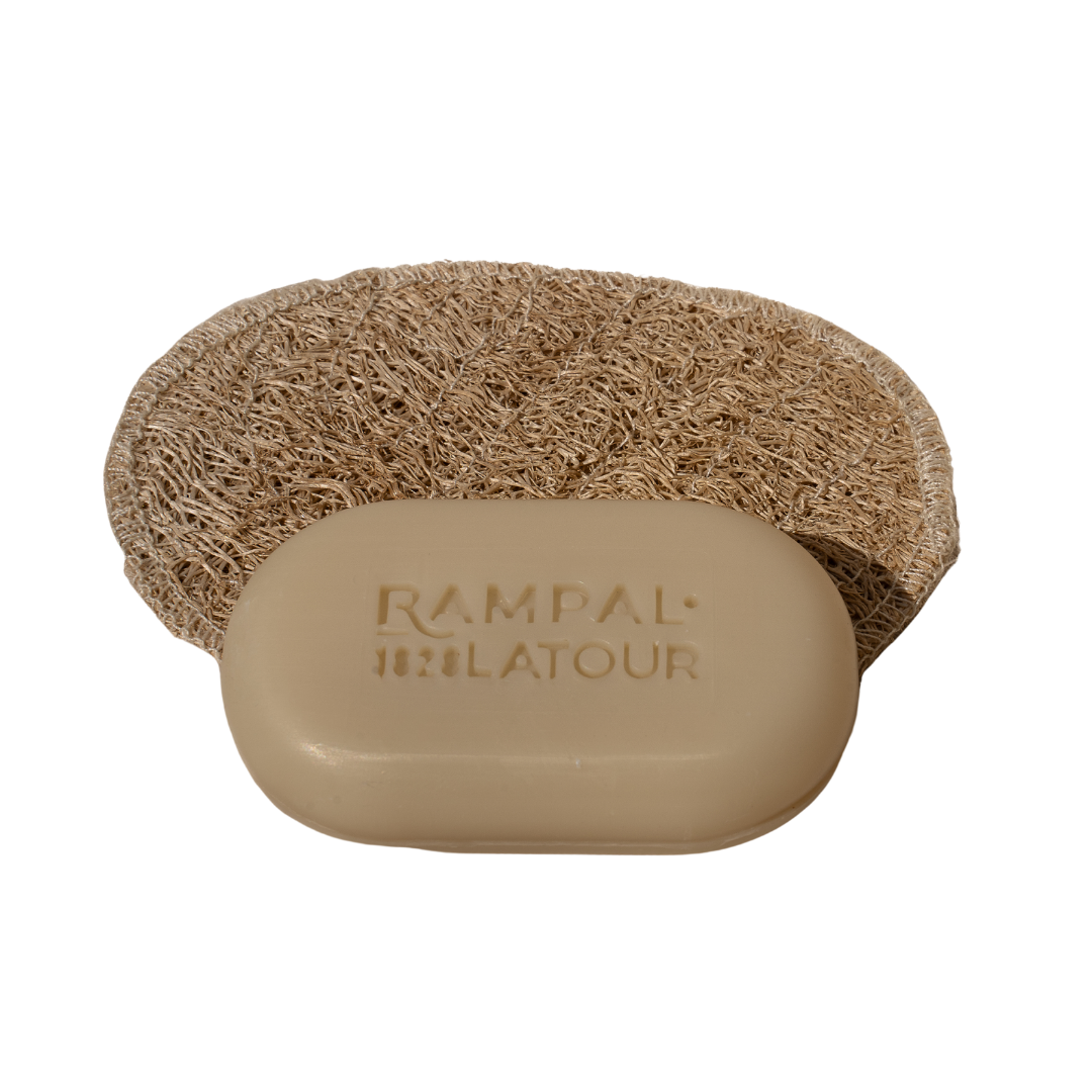 Porte-savon en luffa ovale