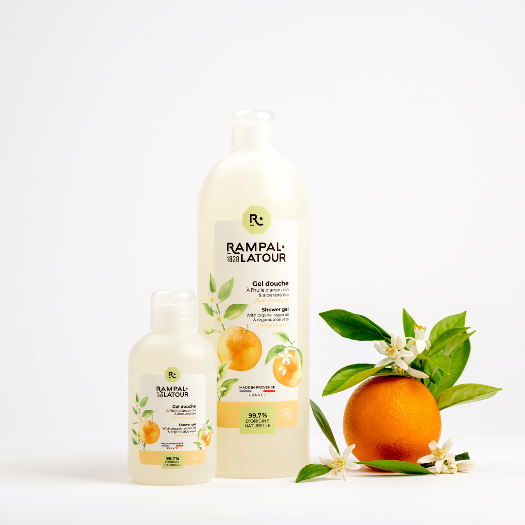 Gel douche certifié bio Fleur d'oranger 1L - Cosmétique Bio Ecocert