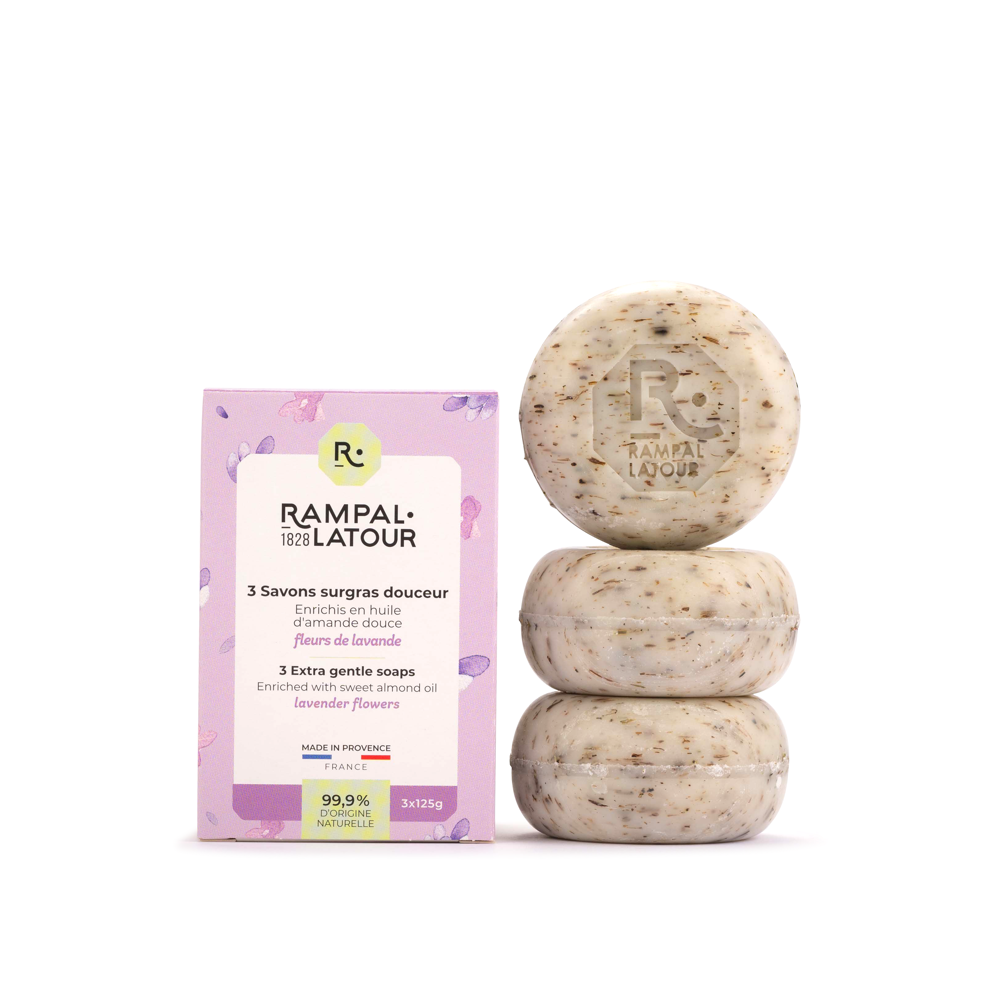 Savon surgras Fleurs de Lavande 3x125g