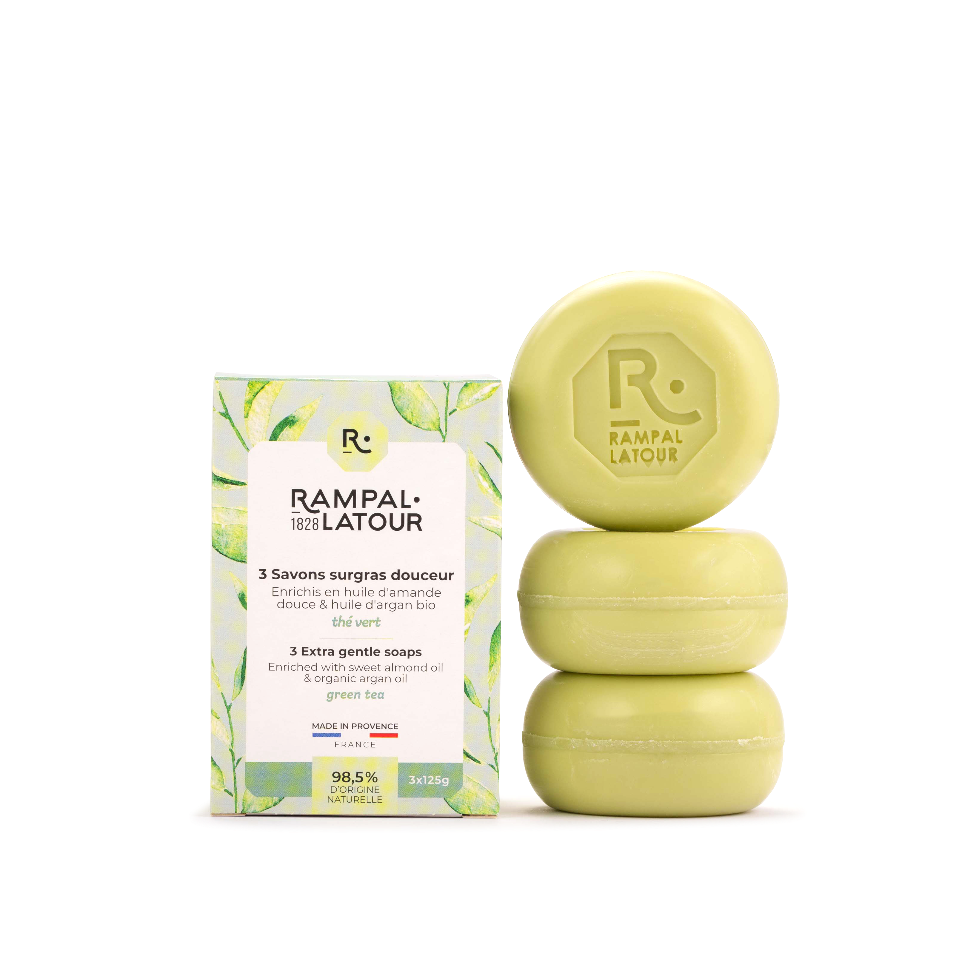 Savon surgras Thé vert 3x125g