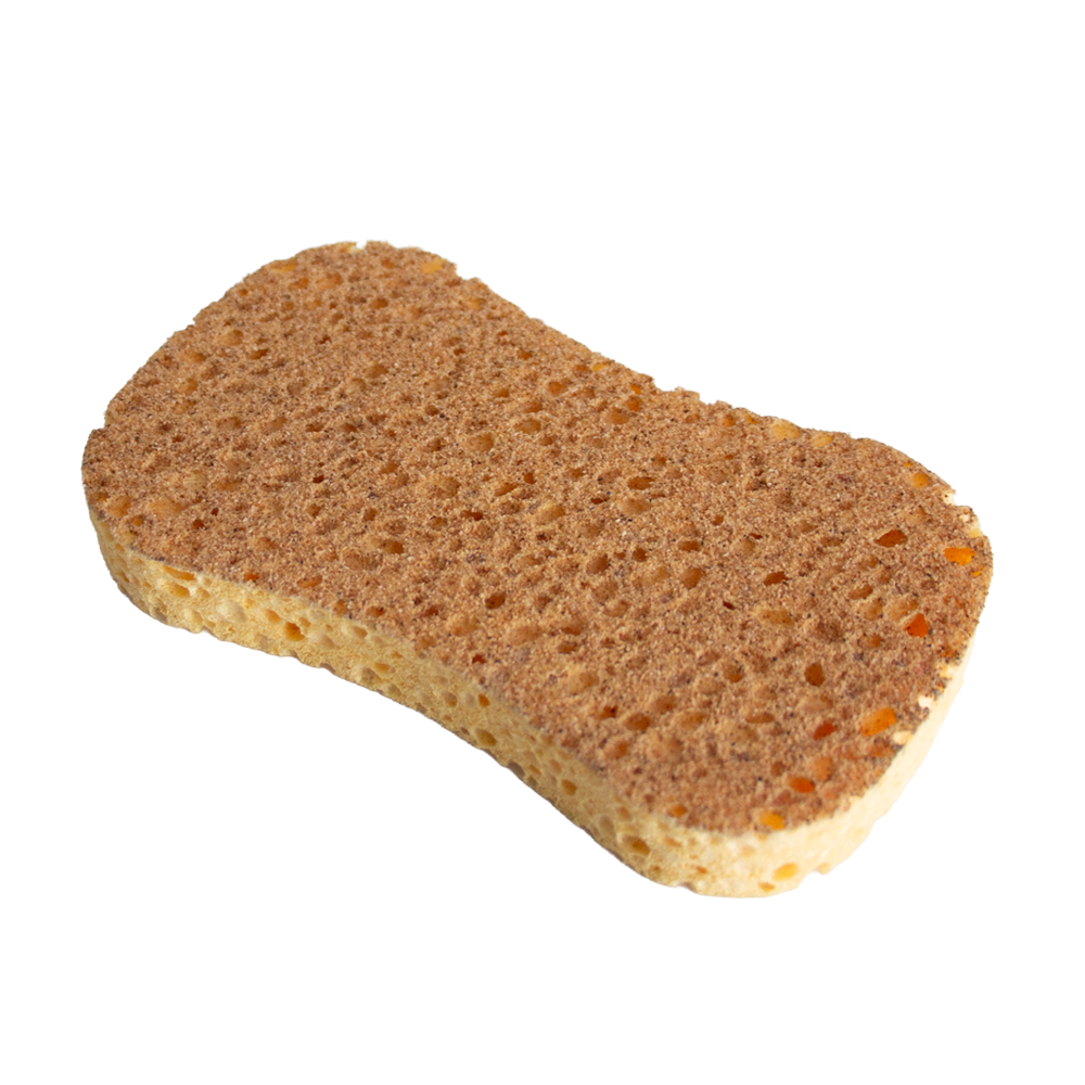 Set of 2 scouring sponges made from fruit shells