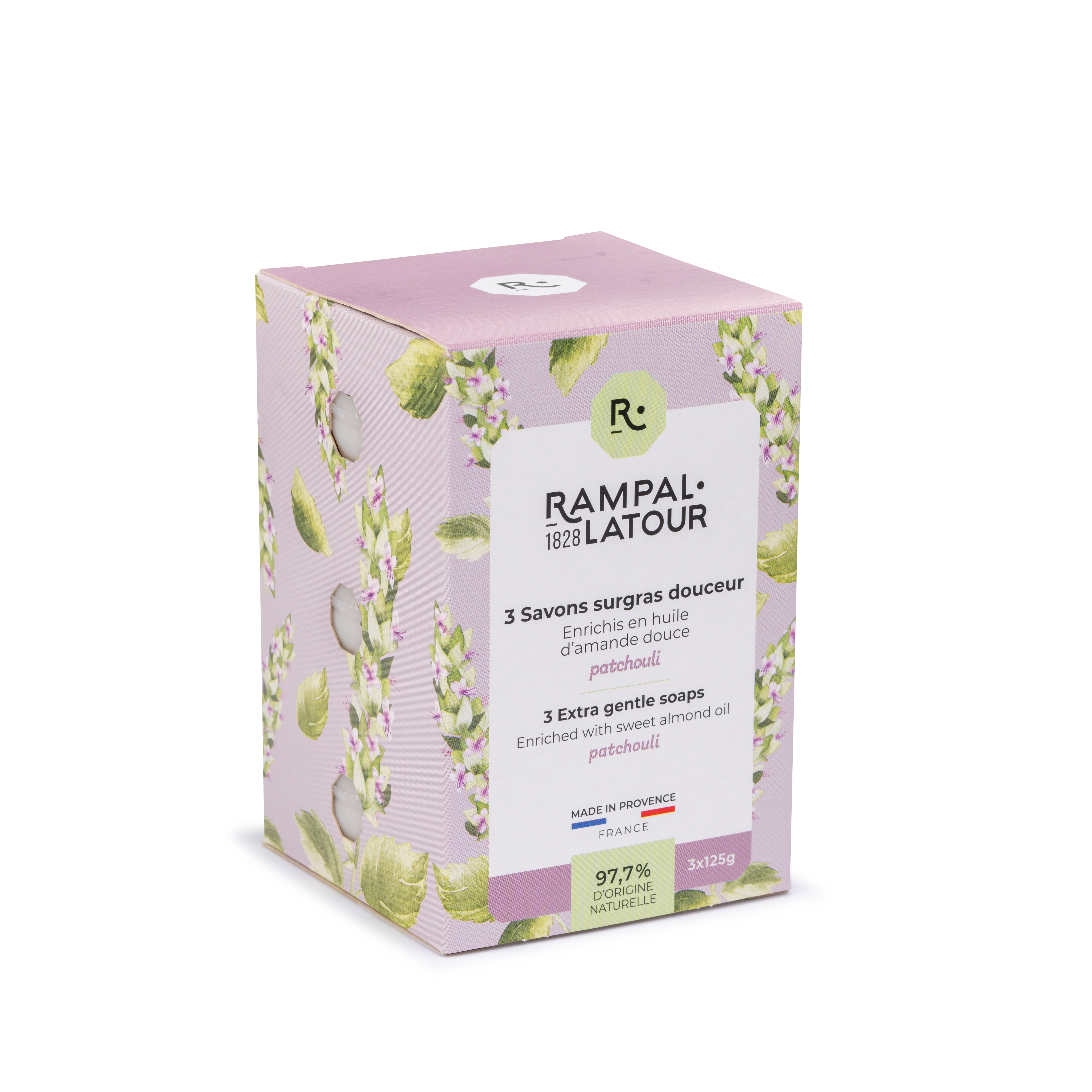 Savon surgras Patchouli 3x125g