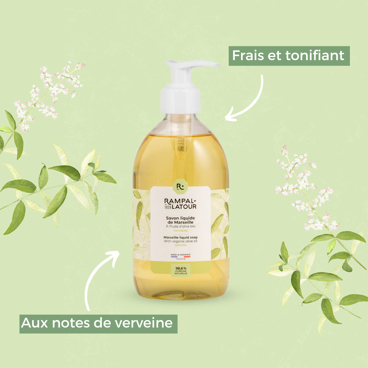 Savon liquide de Marseille Verveine 500ml