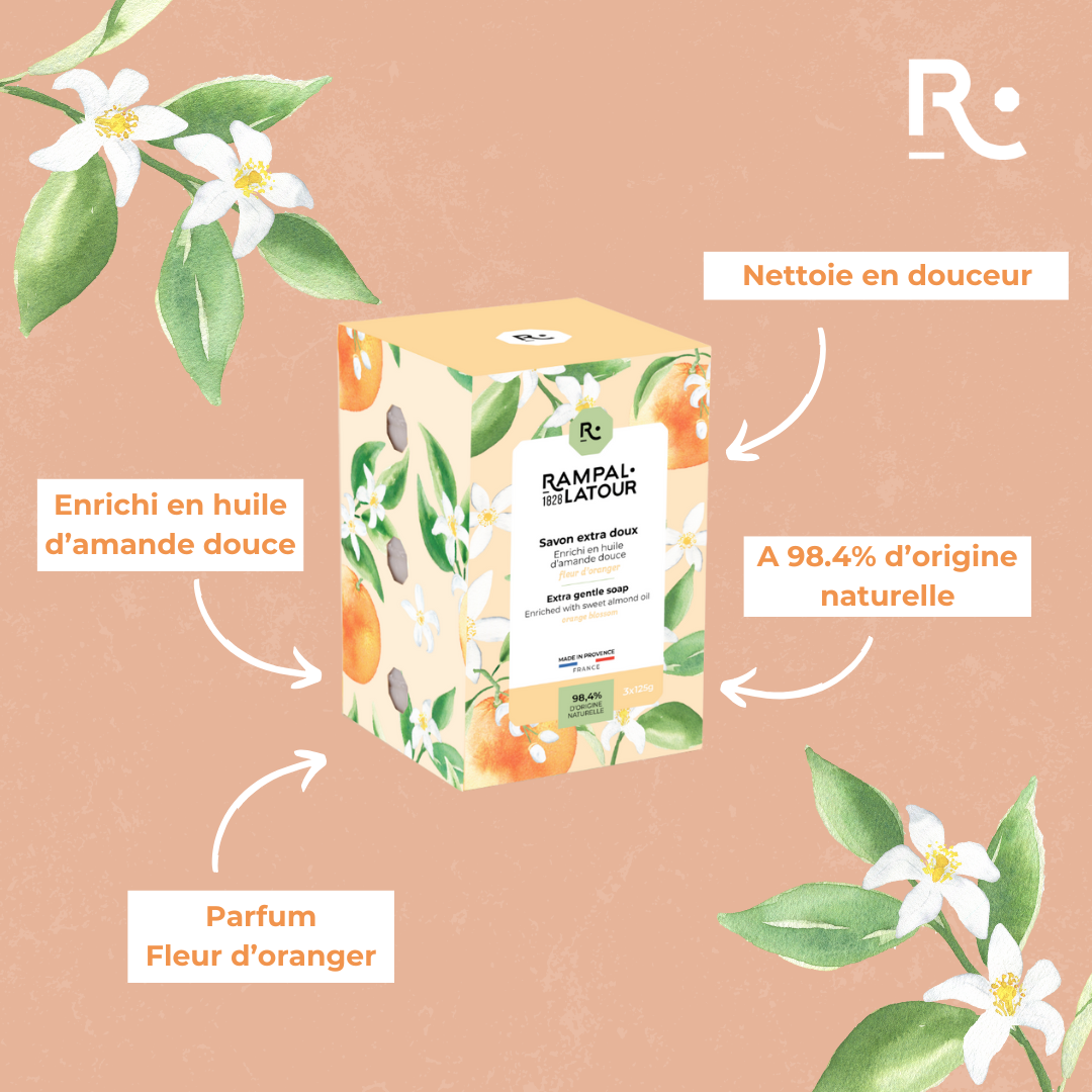 Superfatted Orange Blossom Soap 3x125g