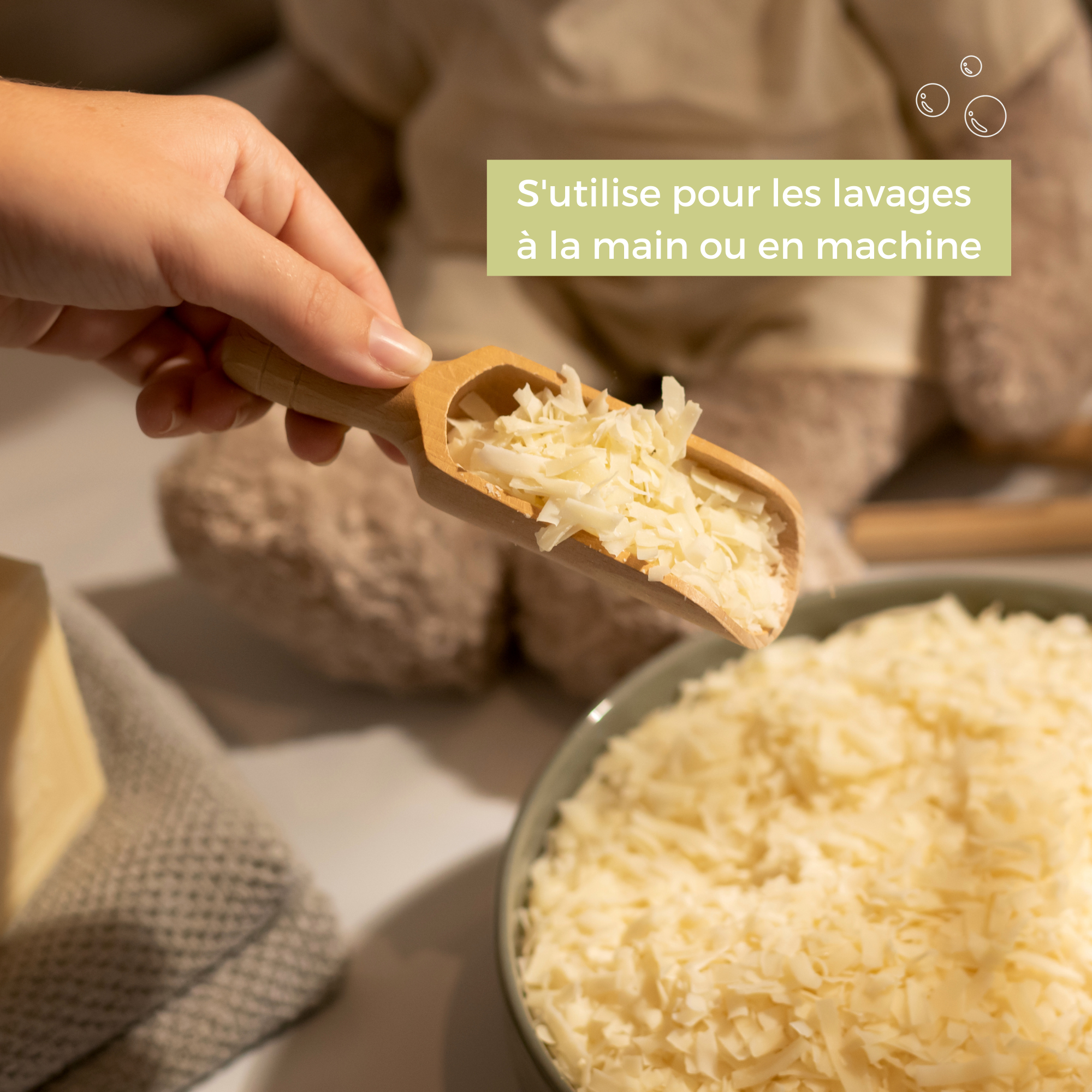 Copeaux de savon de Marseille aux huiles végétales pour le linge 750g - Ecodétergent
