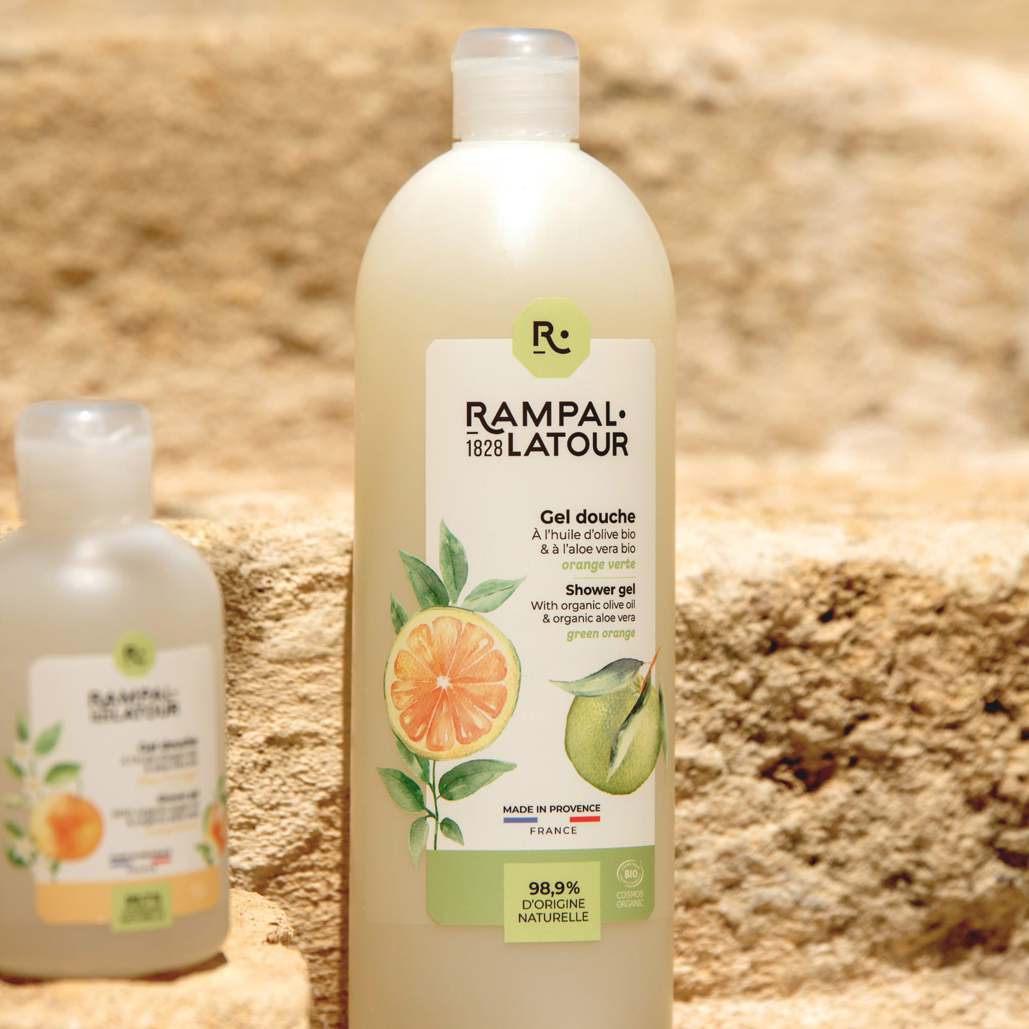 Shower gel certified organic Green Orange 1L - Cosmos Organic