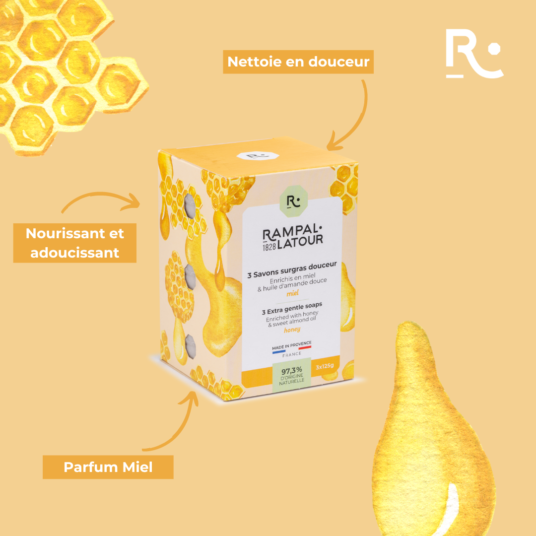 Superfatted Honey Soap 3x125g