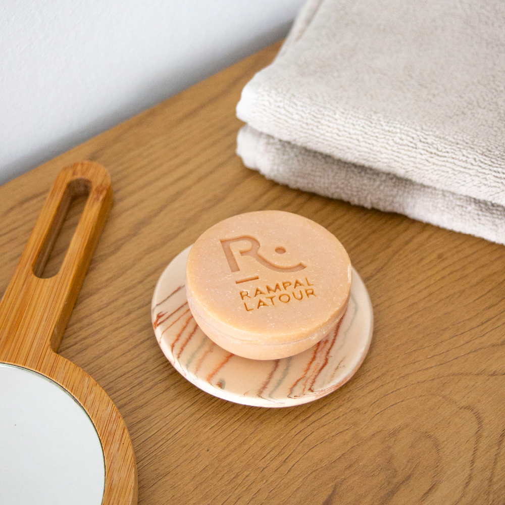 Round clay soap dish