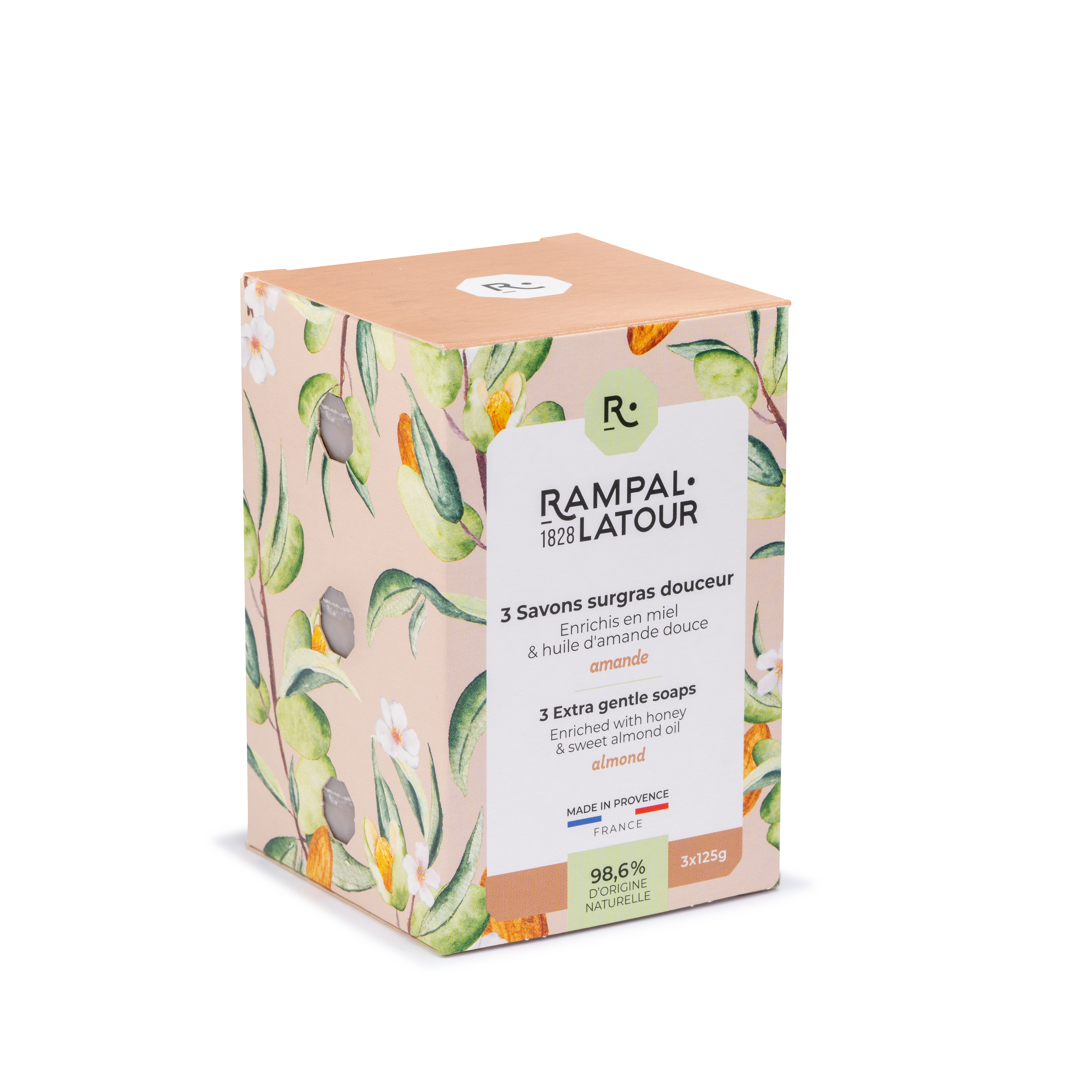 Savon surgras Amande 3x125g