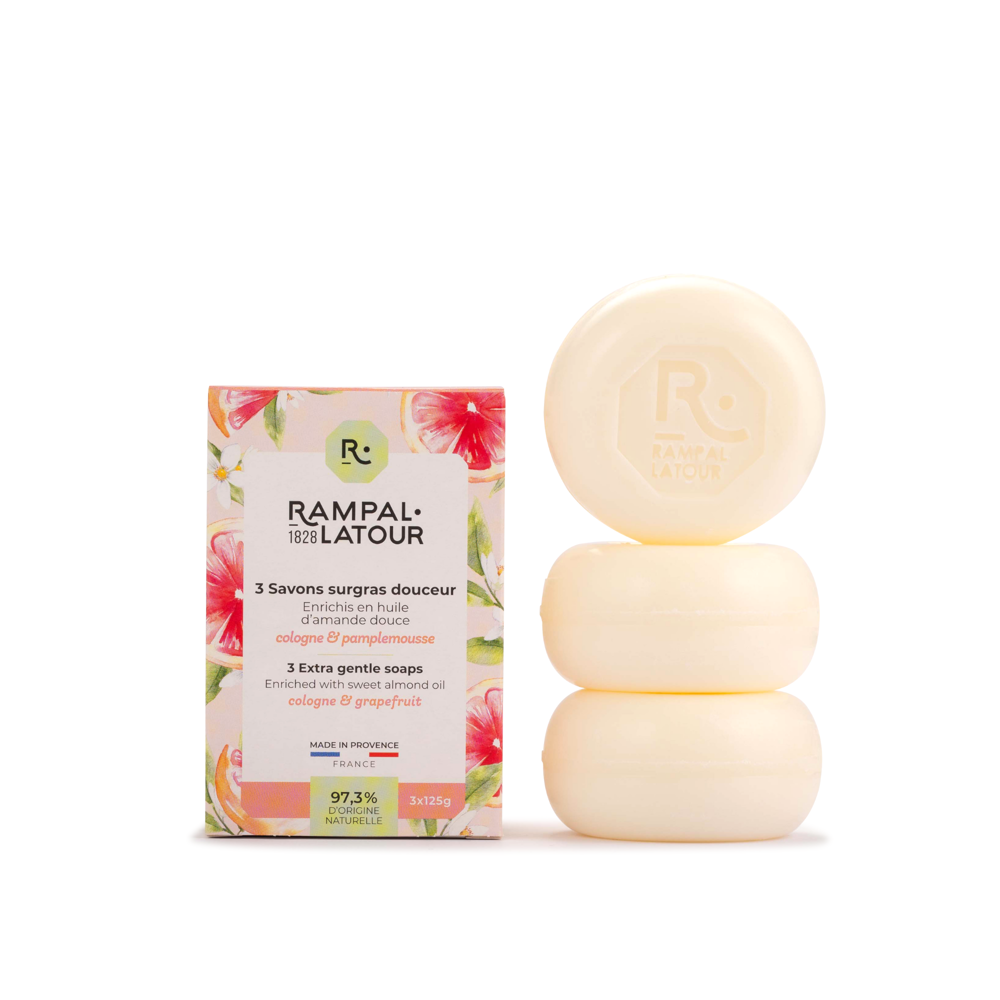 Savon surgras Cologne Pamplemousse 3x125g