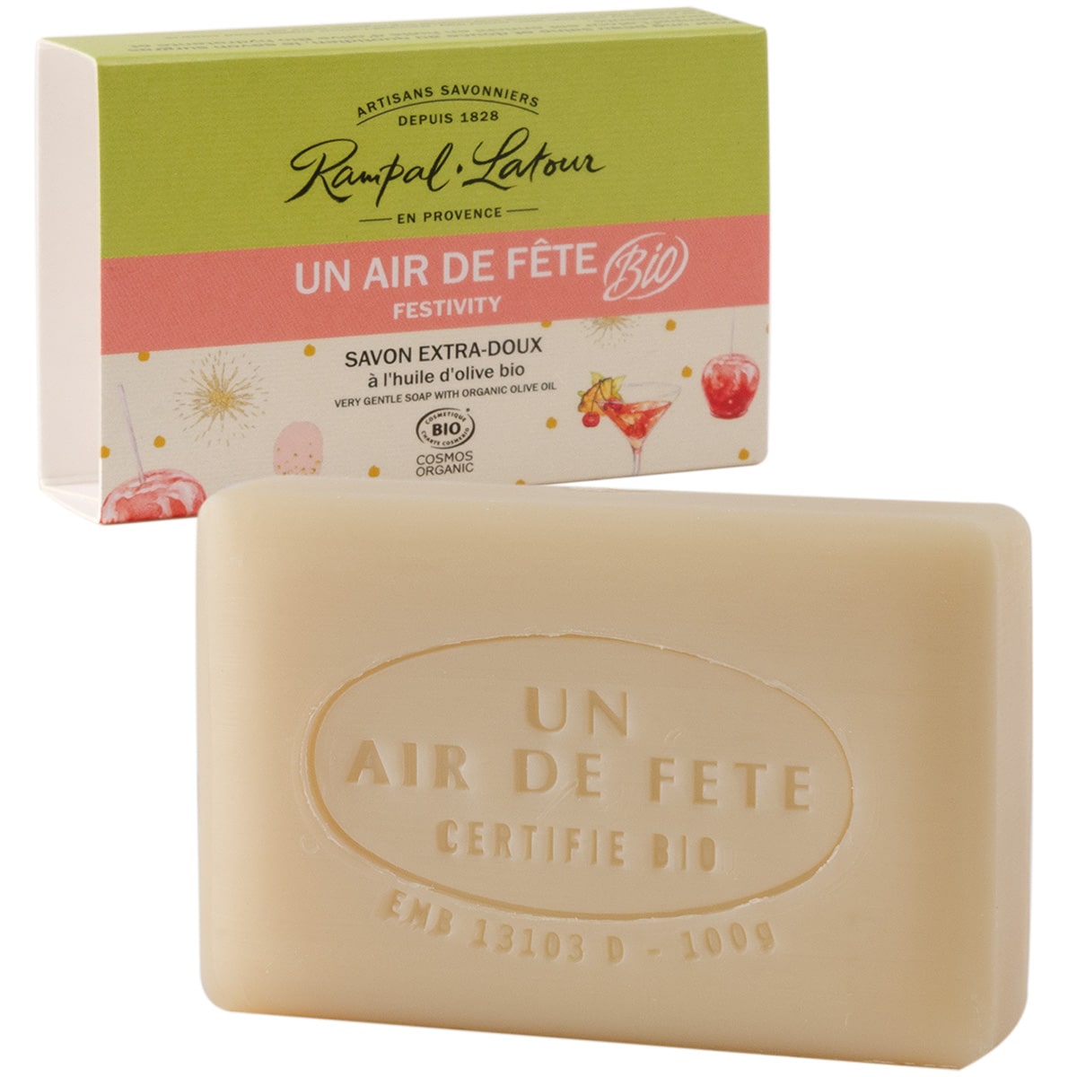 Savonnette certifiée bio ''Un Air de Fête'' 100g - Cosmos Organic