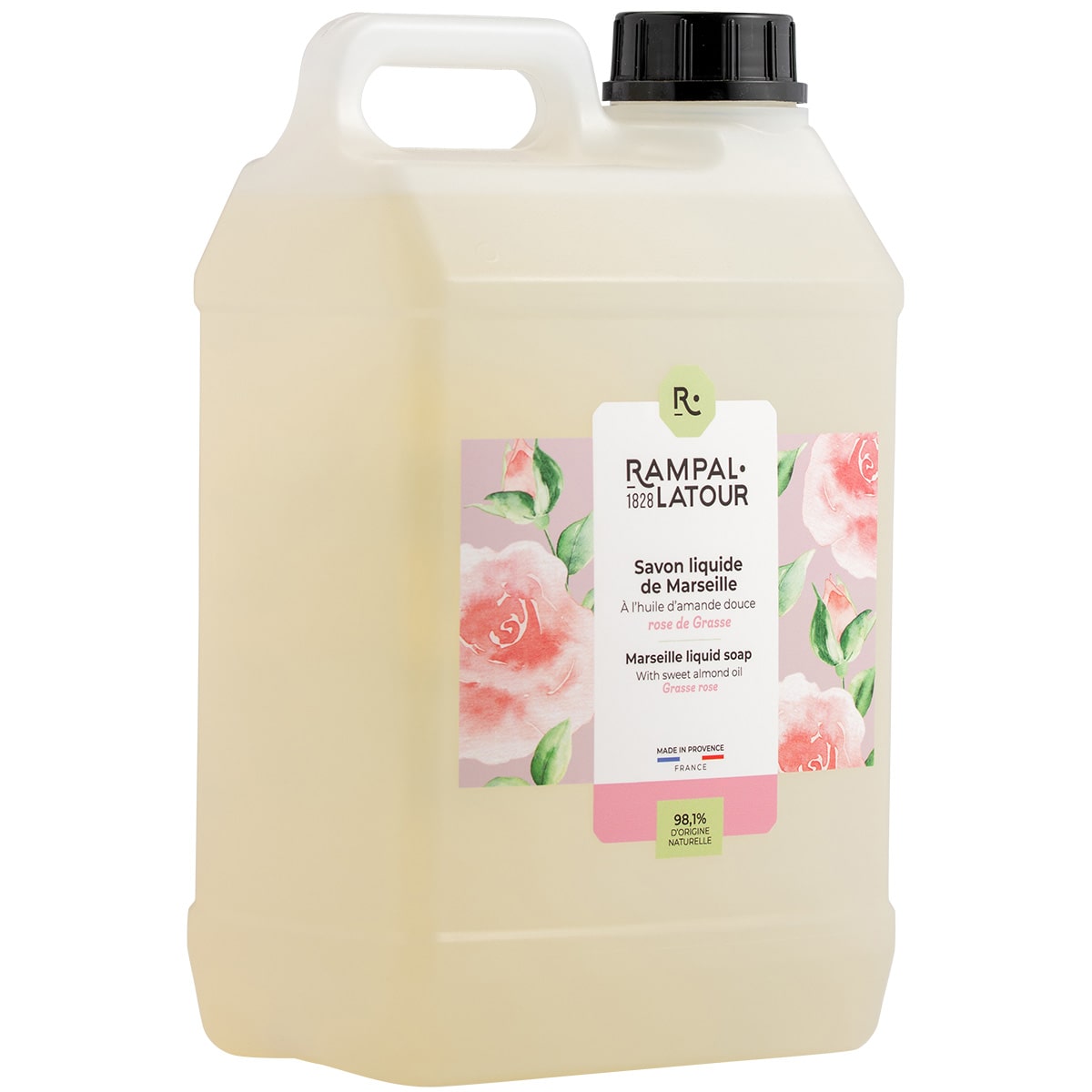 Savon liquide de Marseille Rose de Grasse 3L